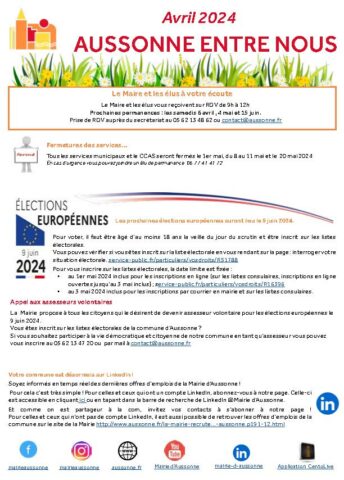 Aussonne Entre Nous – Avril 2024