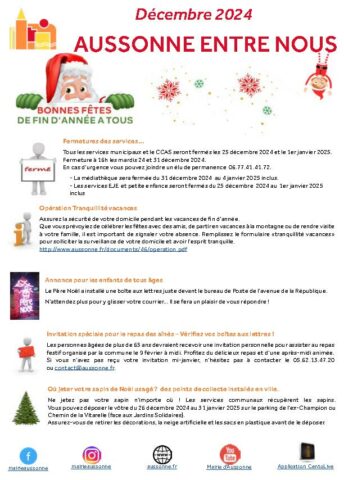 Aussonne Entre Nous – Décembre 2024