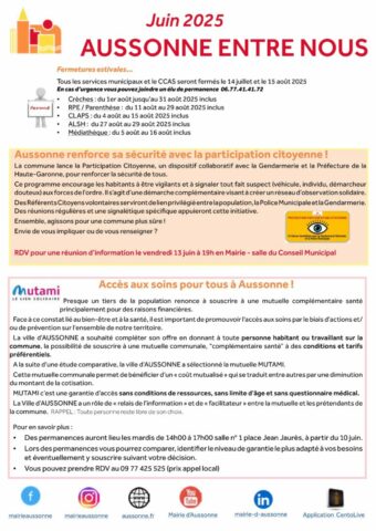 Aussonne Entre Nous – Juin 2025