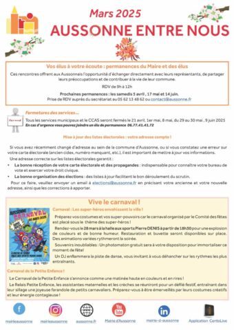 Aussonne Entre Nous – Mars 2025