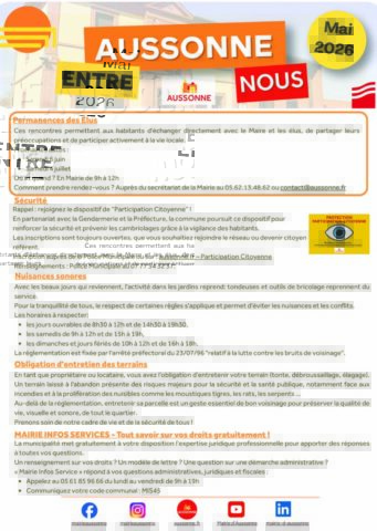 Aussonne Entre Nous – Mai 2026