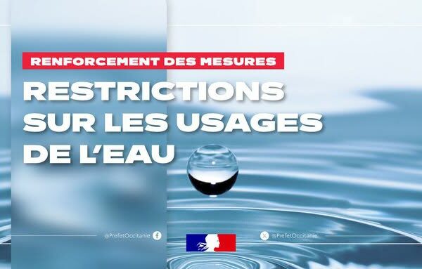 Restrictions des usages de l&rsquo;eau en Haute-Garonne
