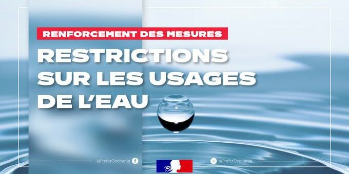 Restrictions des usages de l&rsquo;eau en Haute-Garonne