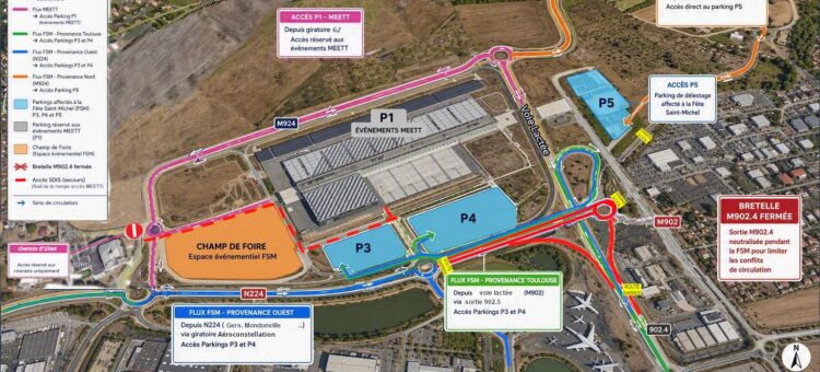 Plan de circulation et gestion des accès : Fête Saint-Michel 2026